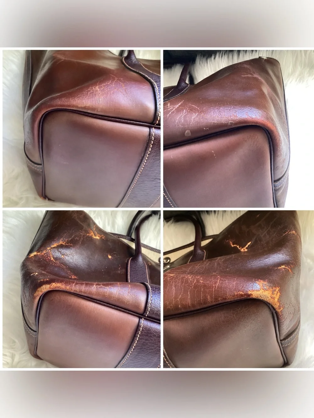 HERMES Amazonia Brown Buffalo Leather Garden Party MM Tote Bag